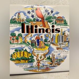 Commemorative tile of Illinois. Great shape. No chips or cracks